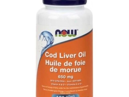 Now - cod liver oil (vit a & d) 650mg - 100 sgels Online Sale