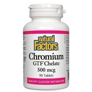 Natural factors - chromium chelate gtf 500mcg - 90 tabs Online