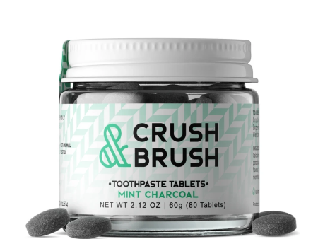 Nelson naturals - toothpaste tablets crush & brush mint charcoal 60 g on Sale