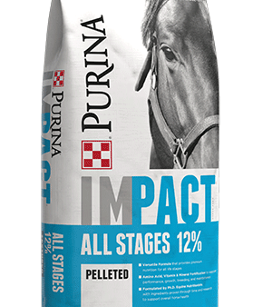 Purina Impact All Stages 12% Pelleted Horse Feed Online Sale