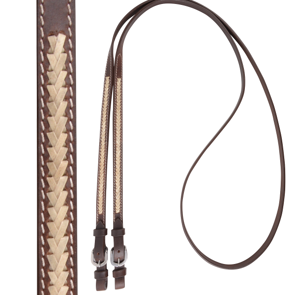 Cashel 5 8  Rawhide Laced Roping Rein Cheap