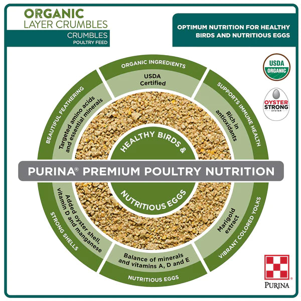 Purina® Organic Layer Crumbles Chicken Feed For Cheap