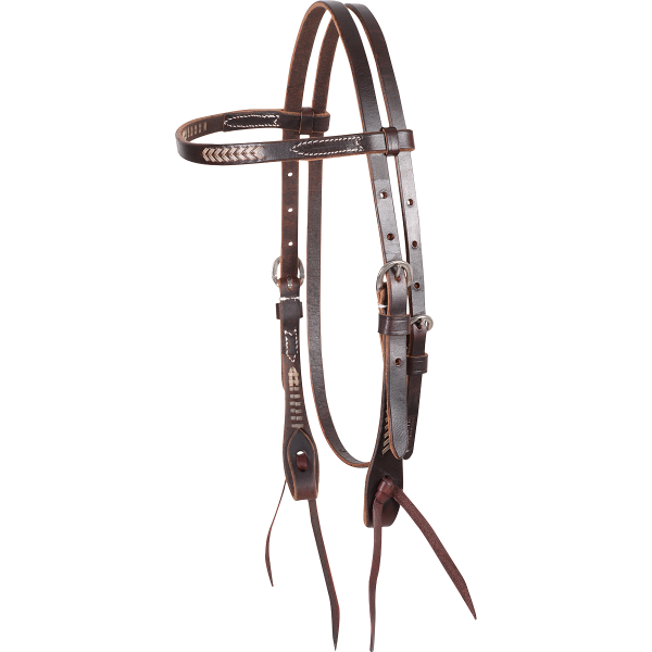 Martin Saddlery Chocolate Rawhide Browband Headstall Hot on Sale