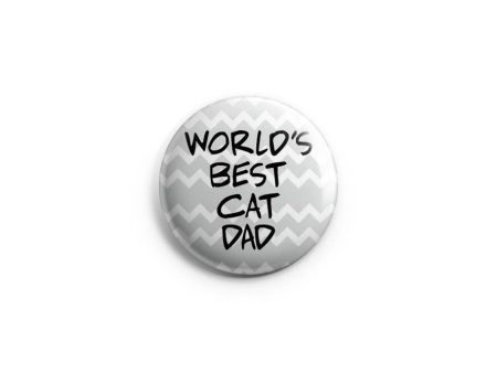 Prickly Cactus Collage - World s Best Cat Dad Pinback Button  Badge Online Sale