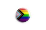 Progress Pride Pinback Button  Badge: 1.25 inches For Discount