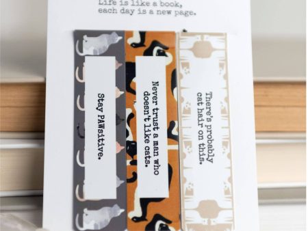 Giftologie - Cat Lady Bookmark Trio - feline, cat quotes  | Eco Gift Discount