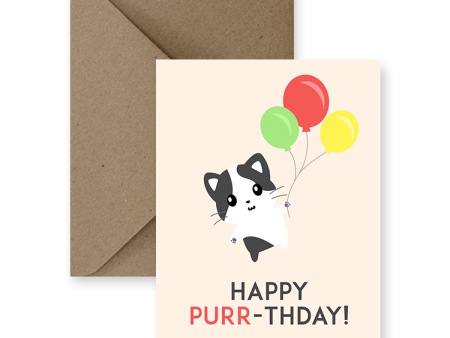 Happy Purr-thday Birthday Card For Cheap