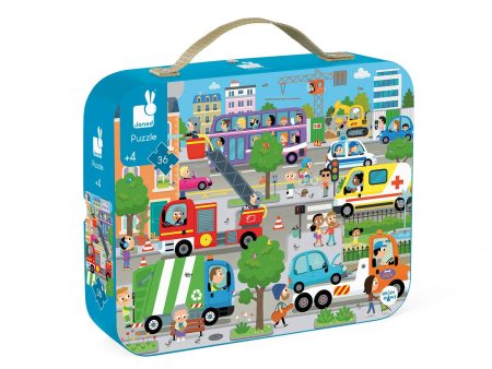 pierrebelvedere.com - Janod - Jigsaw Puzzle City - 36 Pieces - 4-6 years Online Hot Sale