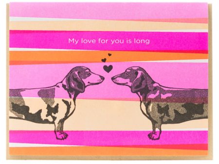 Porchlight Press Letterpress - Wiener Dog Love For Sale