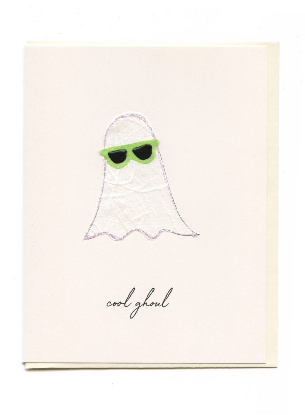 FLAUNT HANDMADE CORRESPONDENCES -  Cool Ghoul  Ghost with Shades For Discount