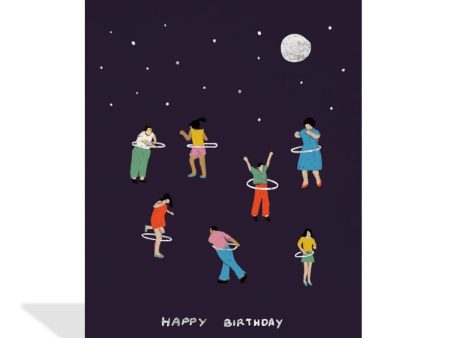 Halfpenny Postage - Hula Hoop Birthday  - Birthday Card For Discount