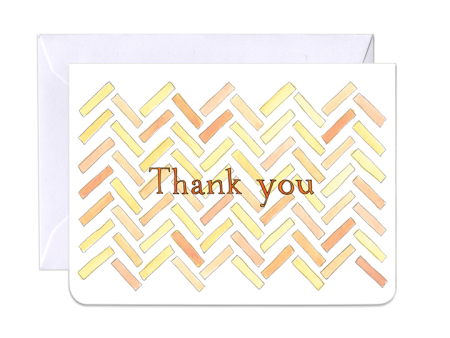 Gotamago - Herringbone Thank You Mini Blank Card Discount