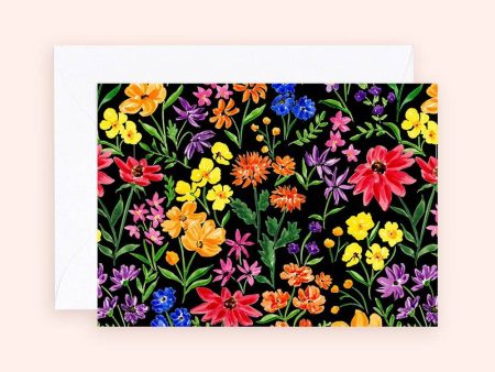 Almeida Illustrations - Mini Card - Contrast Wildflowers Enclosure Card Supply