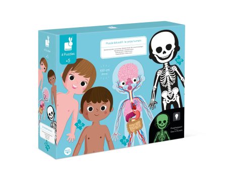 pierrebelvedere.com - Janod-4 in 1 Educational Puzzle - Human Body Fashion