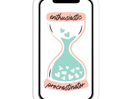 Enthusiastic procrastinator - vinyl sticker For Cheap