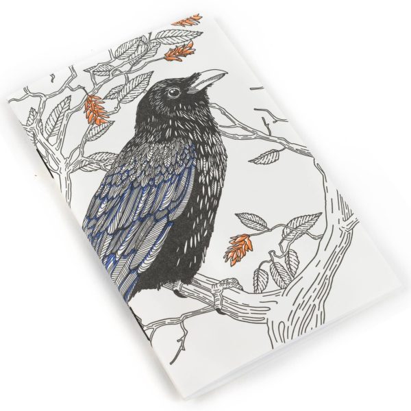 Porchlight Press Letterpress - Common Raven Pocket Notebook - West Coast Birds Online Sale