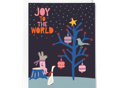 Happy Just Happy - Bunny and Goose Quirky Christmas Card(BLANK) Supply