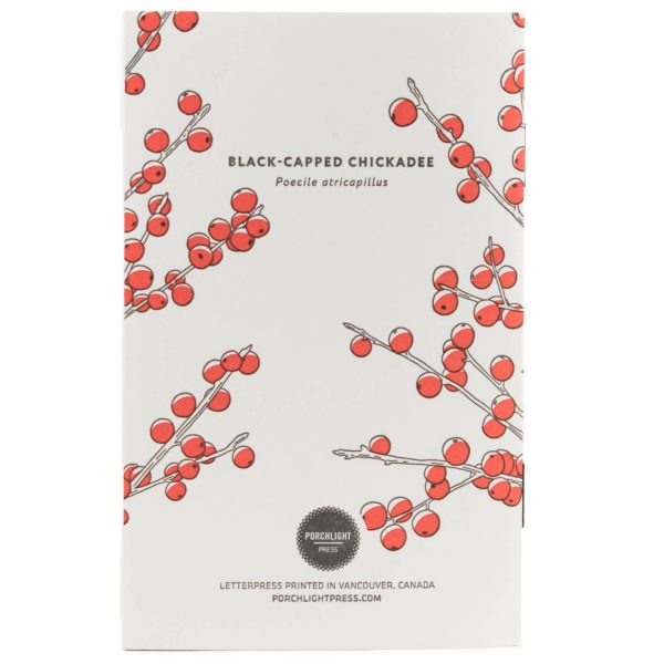 Porchlight Press Letterpress - Black-capped Chickadee Pocket Notebook - West Coast Birds Online Hot Sale