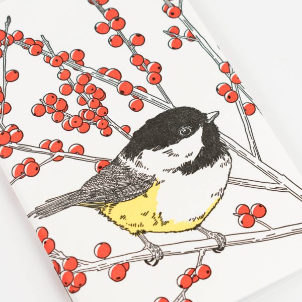 Porchlight Press Letterpress - Black-capped Chickadee Pocket Notebook - West Coast Birds Online Hot Sale