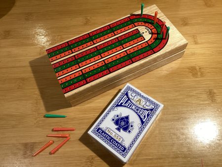 Cribbage with playing cards on Sale