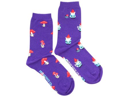 Friday Sock Co. - Women’s Socks | Gnome and Mushroom | Mismatched Sale