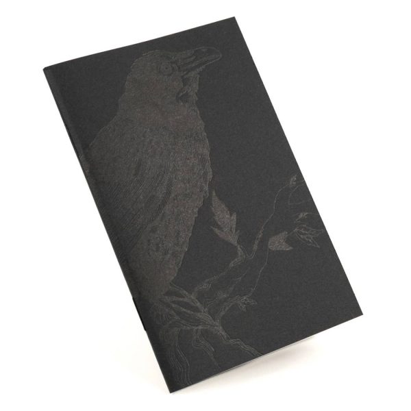 Porchlight Press Letterpress - Mono Raven Pocket Notebook Hot on Sale