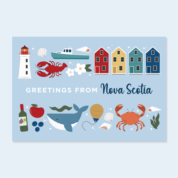 Paper Hearts™ - Nova Scotia Landmarks - Tourism Postcard Online now