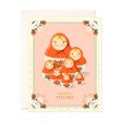 JooJoo Paper - Nesting Dolls Thank You Greeting Card For Sale