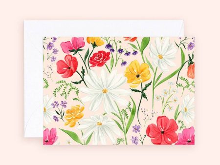 Almeida Illustrations - Mini Card - Dainty Wildflowers Enclosure Card Online now