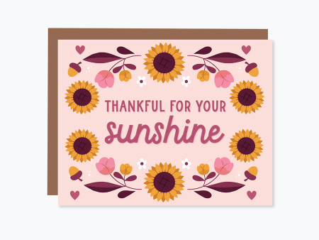 Paper Hearts™ - Golden Hour: Thankful For Your Sunshine | Greeting Card Cheap