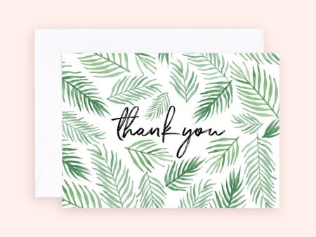 Almeida Illustrations - Mini Card - Thank You Ferns Greeting Card For Cheap