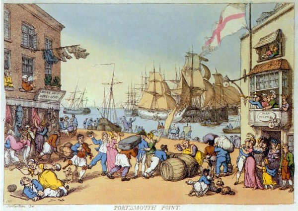 Portsmouth Point - Thomas Rowlandson For Sale