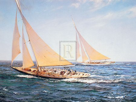 The Greatest Race - Endeavour vs Rainbow, 1934 - Montague Dawson Online Hot Sale