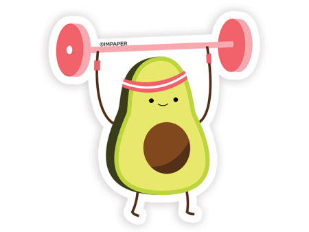 IMPAPER - Weightlifting Avocado Sticker Online now