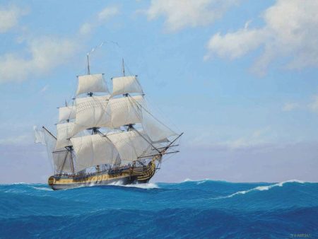 She Sails like a Bird – Hermione bound for Boston, April 1780- Jenny Morgan RSMA For Cheap