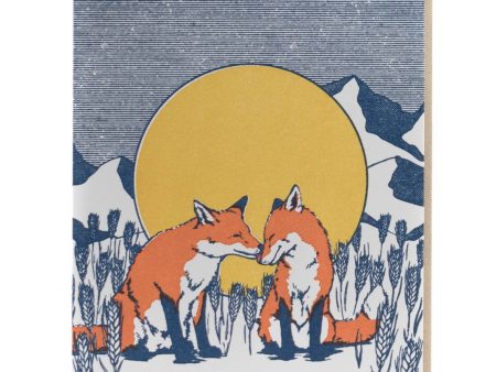 Porchlight Press Letterpress - Anniversary Foxes in Love Card Online