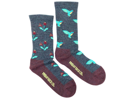 Friday Sock Co. - Merino Wool Women s Socks | Hummingbird | Mismatched | Eco on Sale