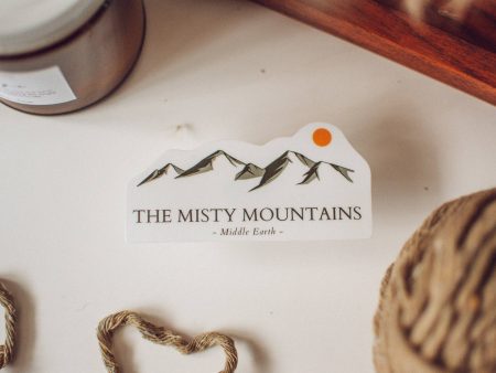 Brush & Bird - The Misty Mountains Sticker | Lord of the Rings Inspired Art Hot on Sale