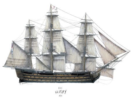 HMS Victory - Limited edition print by Tony Fernandes Cheap