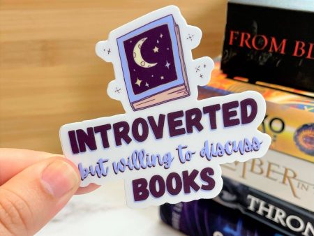 Wildly Enough - Introverted But Willing to Discuss Books Sticker, 3-inch Online