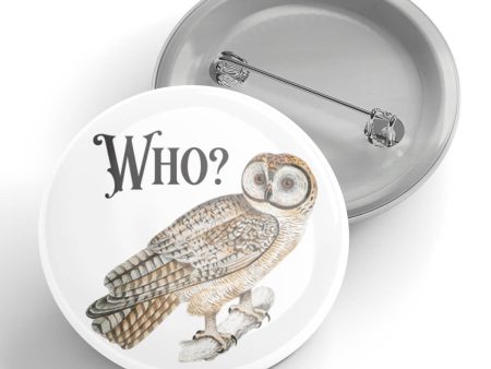 Black River Letterpress & Paper Co. - Who? (Owl) Button Sale