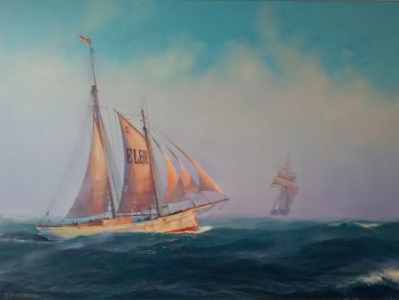 The Elbe Pilot Schooner on Station - Jenny Morgan RSMA Online Sale