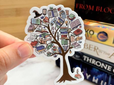 Wildly Enough - Fantasy Book Tree Sticker, 3-inch Online Sale