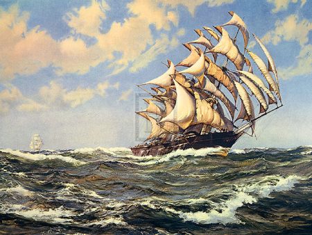 Wind in Her Sails - Montague Dawson For Cheap