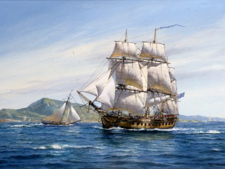 HMS Aimable off Antigua, 1795 - Roy Cross RSMA For Cheap