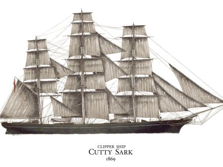 CS Cutty Sark - Limited edition giclée print by Tony Fernandes Cheap