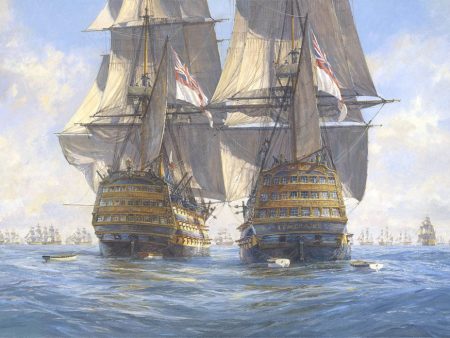 Victory races Temeraire for the Enemy Line, Trafalgar, 21st October 1805 Sale