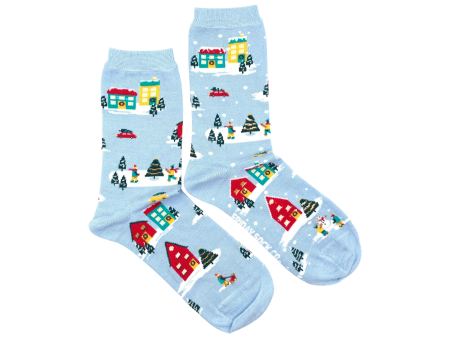 Women s Ugly Christmas Socks | Xmas Village | Holiday Gift: Women’s 5 – 10 Online Hot Sale