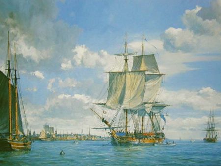 HMS Active in Boston Harbour, July 19, 1773 - Geoff Hunt Supply