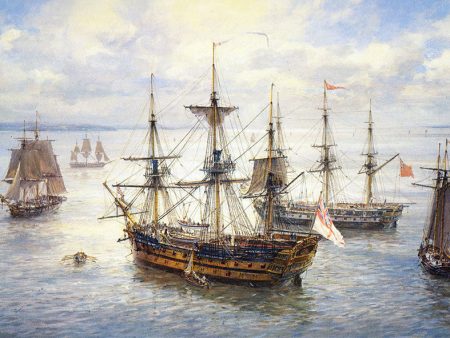 Geoff Hunt PPRSMA - Spithead Anchorage - Ships and Vessels of Captain Aubrey s Navy Online Hot Sale